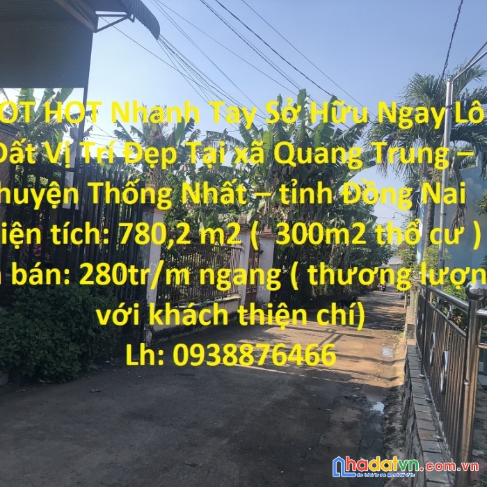 Hot hot nhanh tay sở hữu ngay lô đất vị trí đẹp tại đồng nai