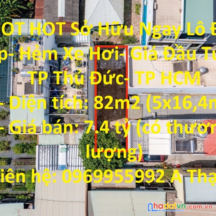 Hot hot sở hữu ngay lô đất đẹp- hẻm xe hơi- giá đầu tư tại tp thủ đức- tp hcm