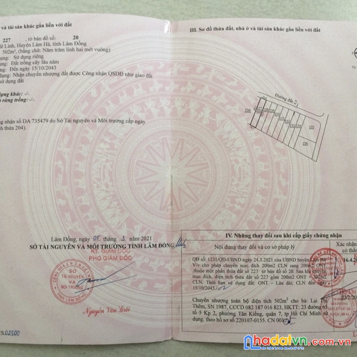 Sở hữu ngay lô đất vị trí đẹp tại xã mê linh, huyện lâm hà , tỉnh lâm đồng.