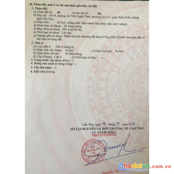 Cần bán nhà hẻm 59 đường xô viết nghệ tỉnh, phường an cư, tp cần thơ