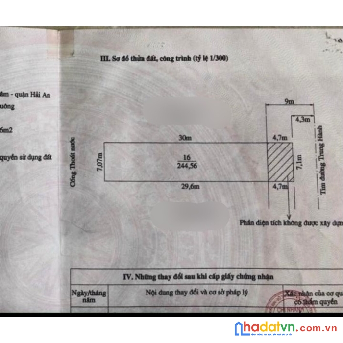 Bán nhanh lô đất  245m2 mặt đường trung hành, giá 10.5 tỷ