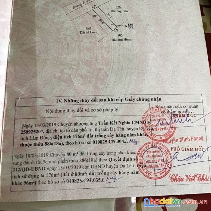Chính chủ cần bán lô đất đẹp tại đường hùng vương, tt đạ teh, huyện đạ teh, lâm đồng