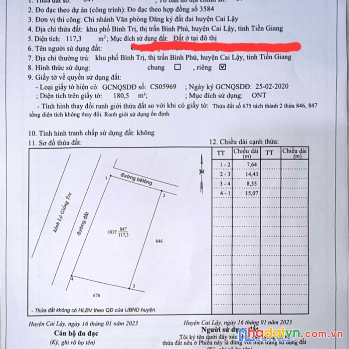 Bán gấp nhà vị trí đẹp tại tt bình phú, tx cai lậy, tiền giang