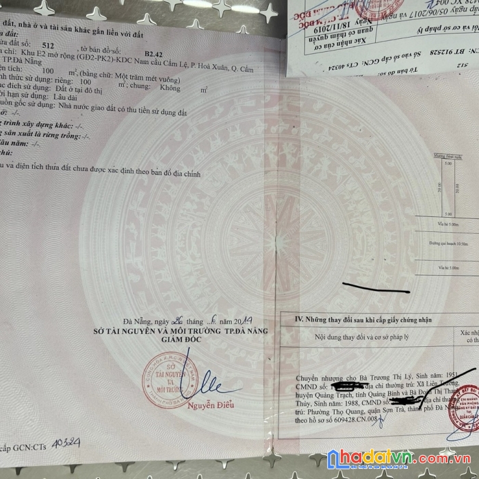 Chính chủ cần bán lô đất đẹp mặt tiền đường phạm hữu nghị, hòa xuân, đà nẵng