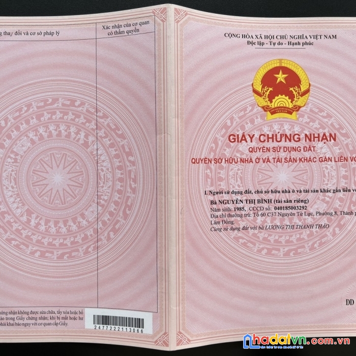 Hot !!! cần bán lô đất đẹp tại đường cù chính lan, phường 8, tp đà lạt, lâm đồng