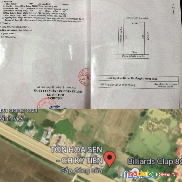 Chính chủ cần bán lô đất tại  kỳ anh hà tĩnh.