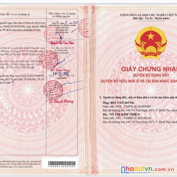 Chính chủ cần bán gấp lô đất đẹp -vị trí đắc địa tại tp thủ đức-tp hcm