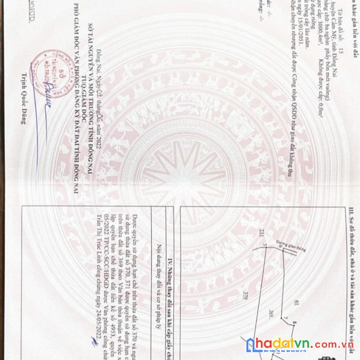 Chính chủ bán đất  ấp 3, xã xuân tây, cẩm mỹ, đồng nai