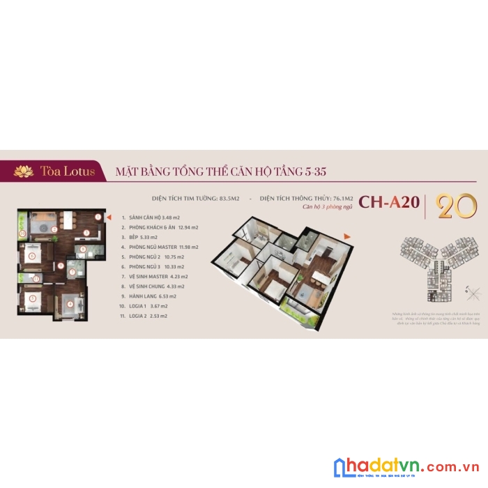 Cần bán nhanh căn hộ đẹp tuyệt vời (căn góc)