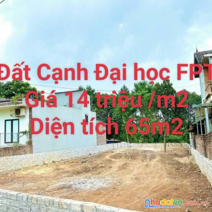 Bán đất tân xã giá 14tr/m2.  cạnh đại học fpt, đại học quốc gia, giá 14tr/m2, diện tích 64m2, mặt