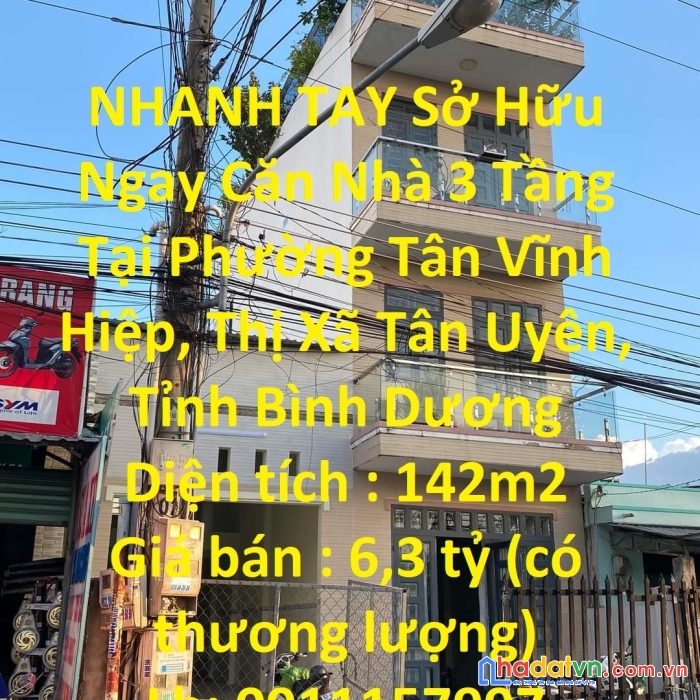 Nhanh tay sở hữu ngay căn nhà 3 tầng tại tân vĩnh hiệp