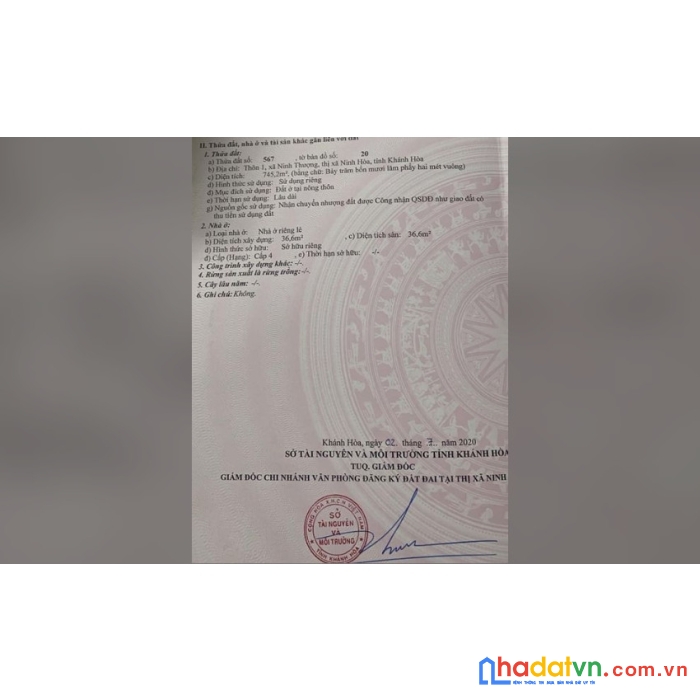 Bán lô đất đẹp full thổ cư tặng căn nhà tại thôn 1 - ninh thượng - ninh hoà - khánh hoà.