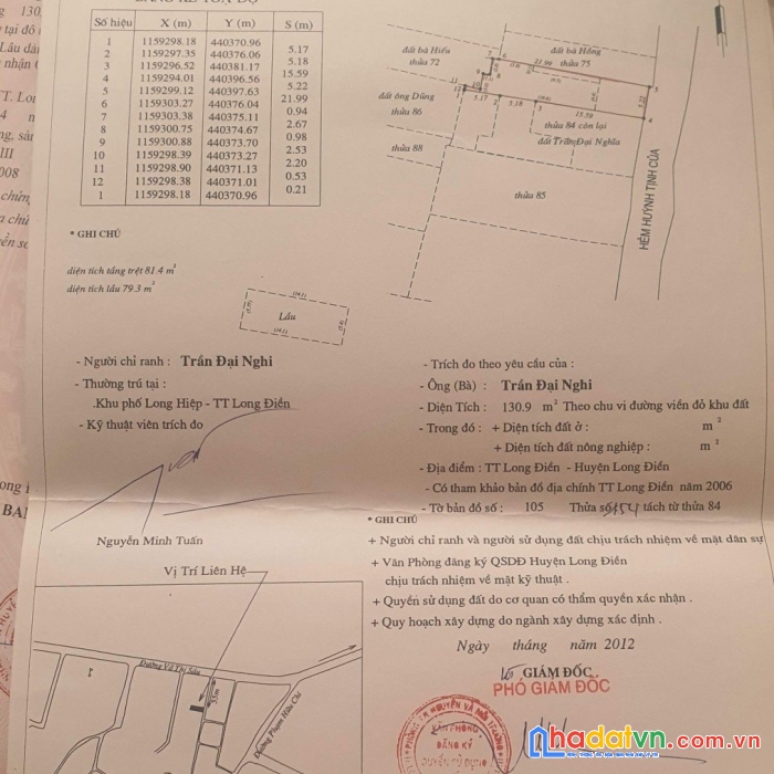 Bán lô đất ( tặng nhà)  mặt tiền vị trí đắc địa siêu rẻ siêu đẹp tại trung tâm thị trấn long điền.