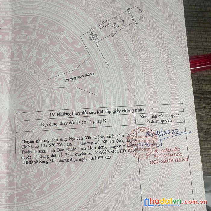 Bán lô đất sẵn sổ đỏ ở song mai, thành phố bắc giang, giá 740tr thôi