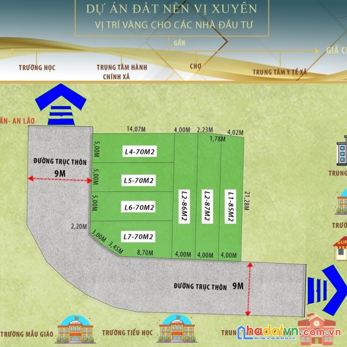 Sở hữu ngay lô đất cực đẹp tại dự án đất nền vị xuyên tp hải phòng