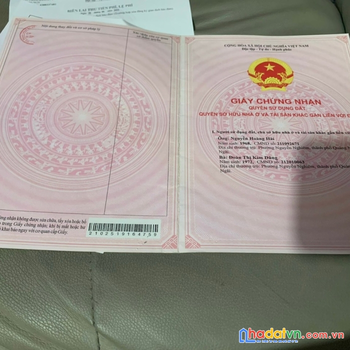 Chính chủ cần bán nhà mặt tiền nguyễn nghiêm
