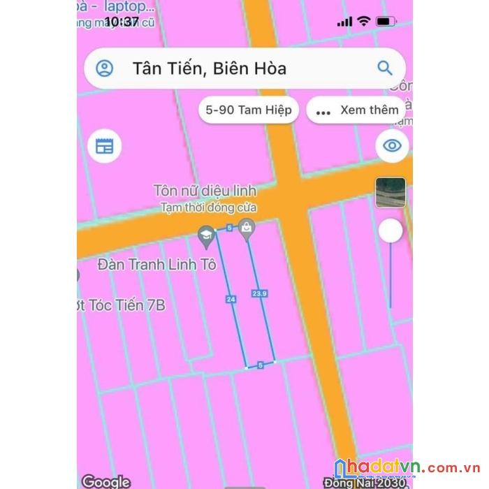 Bán lô đất siêu đẹp, 118m2 gần chợ tân tiến, đường nhựa 6m chỉ 4ty150