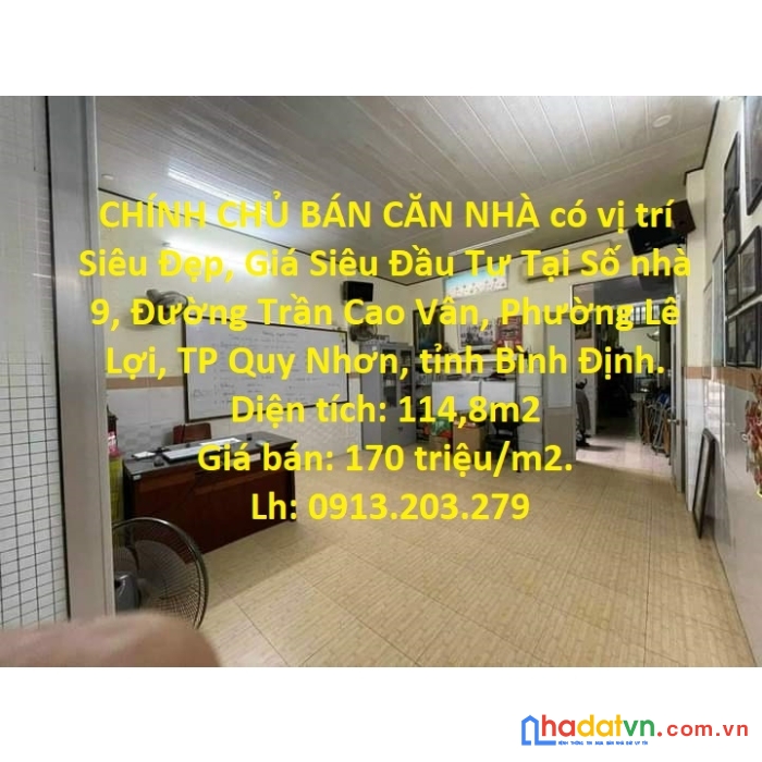 Chính chủ bán căn nhà có vị trí siêu đẹp, giá siêu đầu tư tại quy nhơn, bình định.