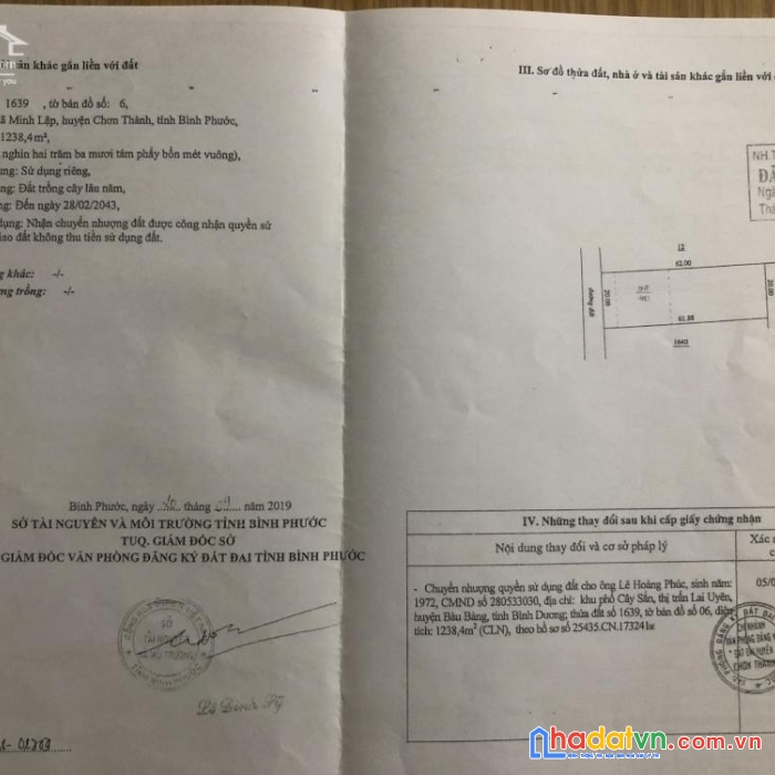 Chính chủ bán nhanh lô đất giá rẻ cách đường đt 756 200m ngay chơn thành - bình phước