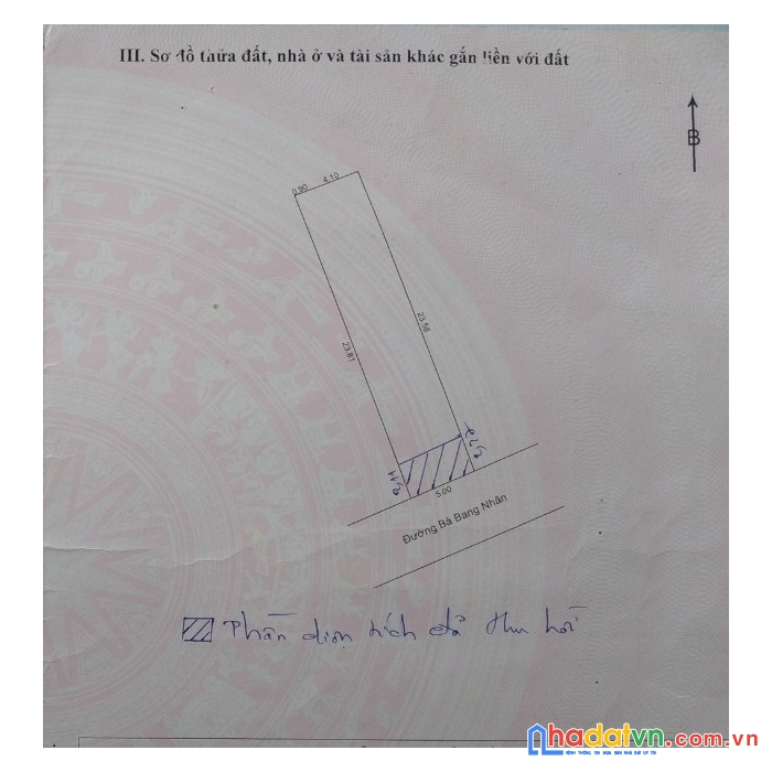 .đất đường bà bang nhãn ngũ hành sơn, 119m2, ngang 5, đường 7.5