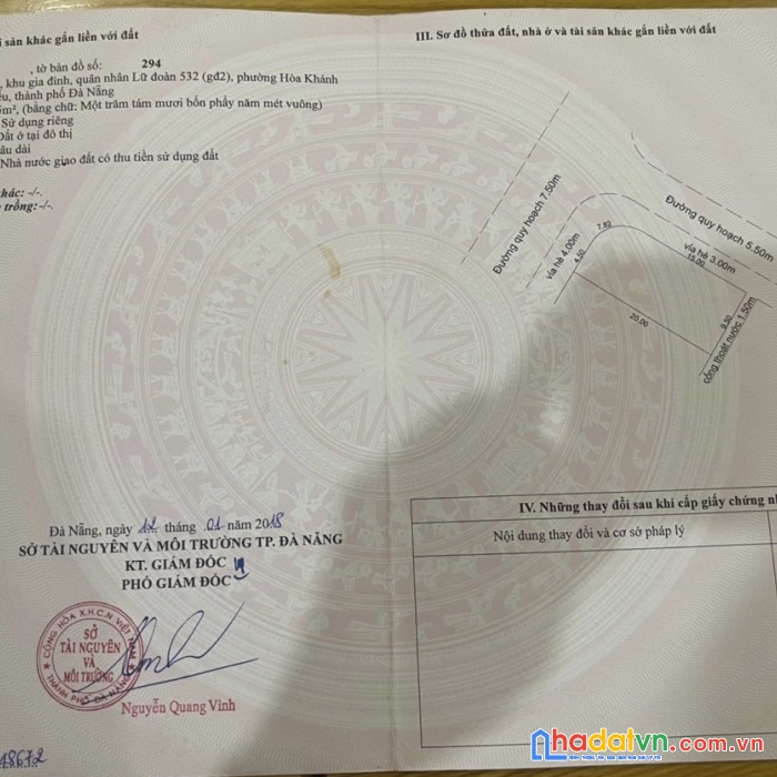 Chính chủ cần bán lô đất khu 532 phường hòa khánh nam- quận liên chiểu