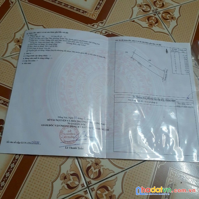 Chính chủ cần bán lô đất ngay phường xuân tân - tp. long khánh - đồng nai