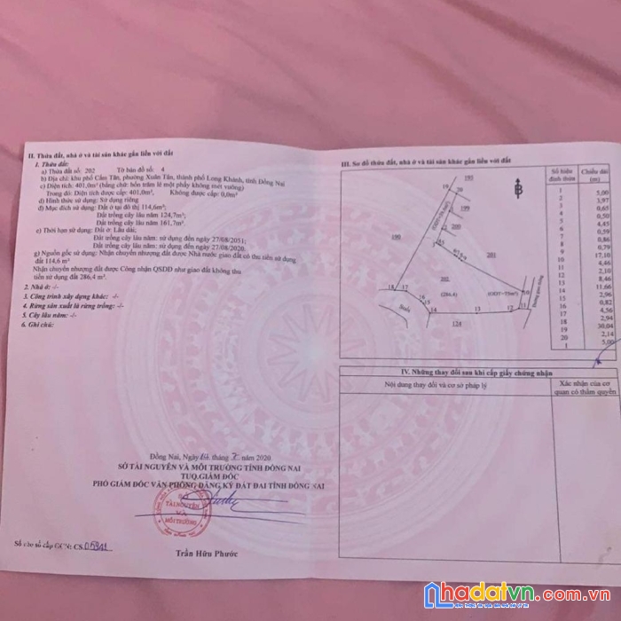 Chính chủ bán lô đất vị trí đẹp ngay phường xuân tân - tp long khánh - đồng nai