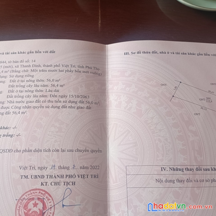 Chính chủ cần bán nhanh 2 lô đất liền kề tại khu 8 ( cũ ) và khu 5 ( mới ) xã thanh đình – tp việt
