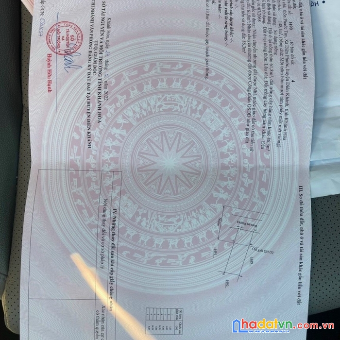 Chính chủ cần bán lô đất tại diên khánh  khánh  hoà .