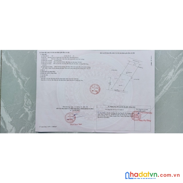 Chính chủ cần bán đất giá tốt mặt tiền thủ dầu một, bình dương