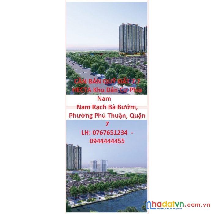 Cần bán quỹ đất 7.7 hecta khu dân cư phía nam