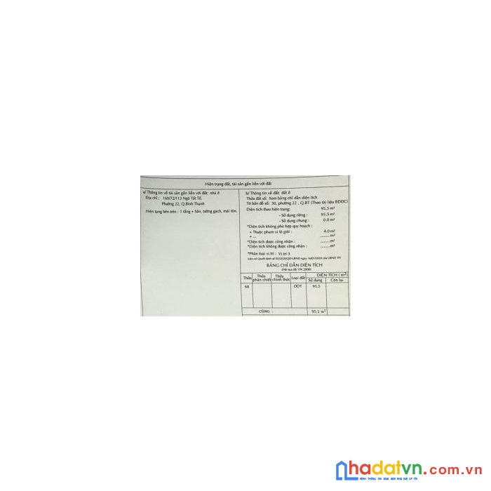 Chính chủ cần bán đất hẻm tại : đường ngô tất tố – phường 22 – quận bình thạnh – hồ chí minh