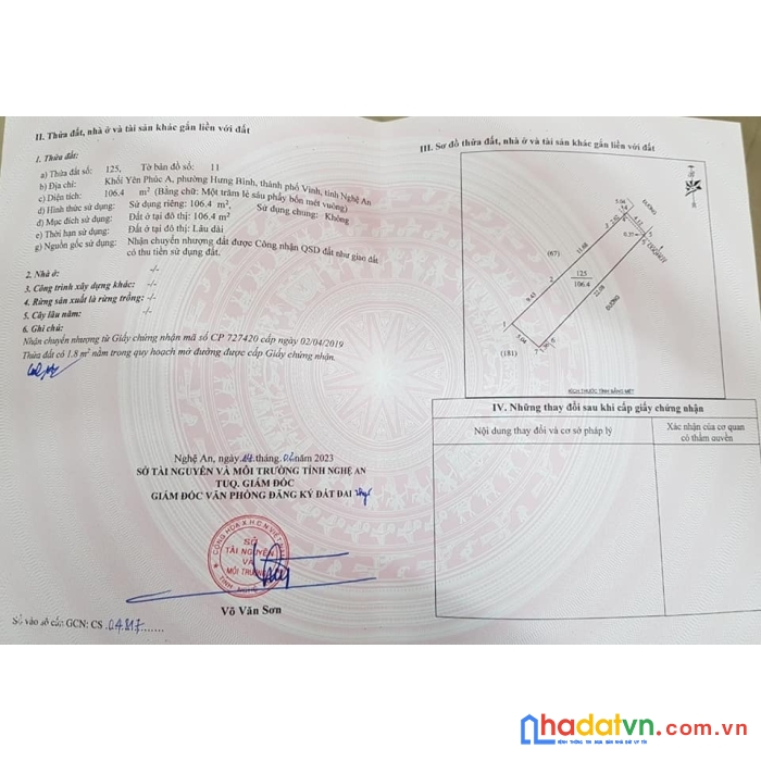 Bán nhà cấp 4 cách mặt đường nguyễn văn cừ chỉ 50m tại phường hưng bình, thành phố vinh, nghệ an