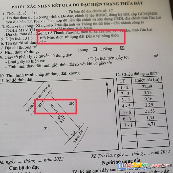 Chính chủ cần ra gấp lô đất nghỉ dưỡng tuyệt đẹp tại xã trà đa, tp.pleiku, tỉnh gia lai