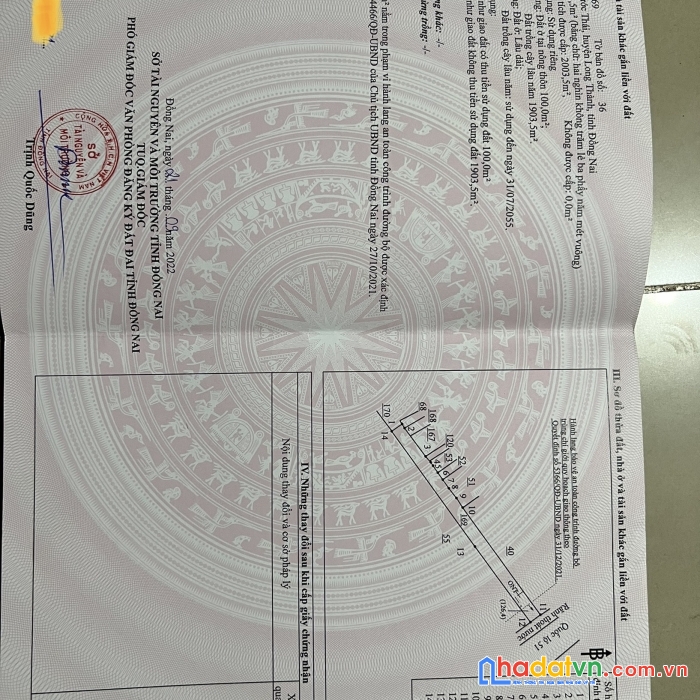 Chính chủ cần bán gấp lô đất vị trí đẹp tại phước thái – long thành – đồng nai