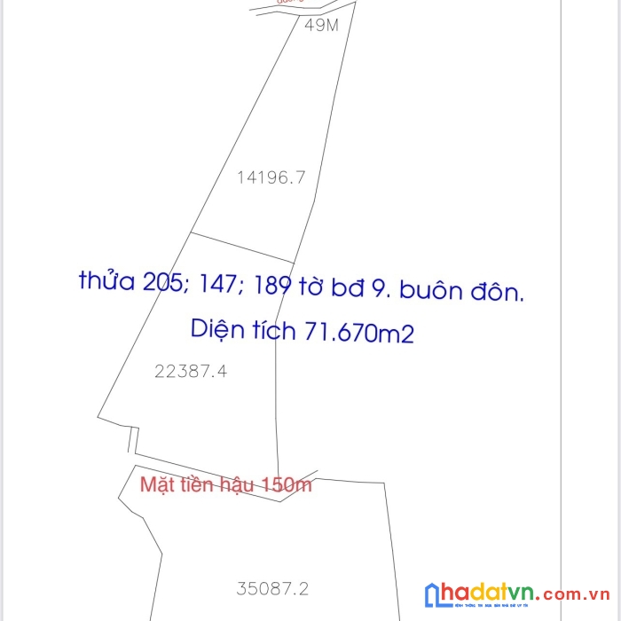 Chính chủ cần bán gấp  3 lô đất liền kề tại thôn 13 xã tân hòa, huyện buôn đôn, đắk lắk