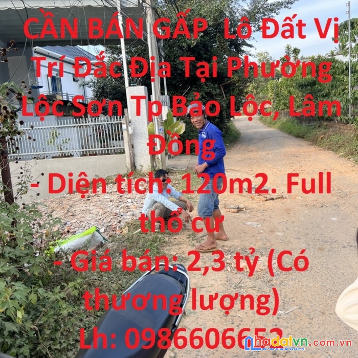Cần bán gấp  lô đất vị trí đắc địa tại phường lộc sơn tp bảo lộc, lâm đồng