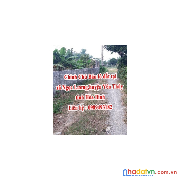 Chính chủ bán lô đất tại xã ngọc lương,huyện yên thủy, tỉnh hòa bình