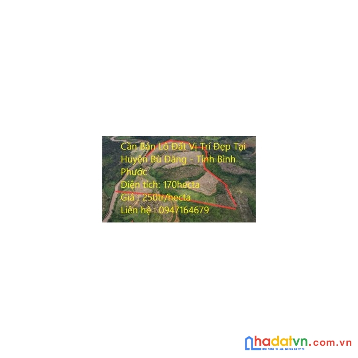 Cần bán lô đất vị trí đẹp tại xã phú sơn, huyện bù đăng – tỉnh bình phước