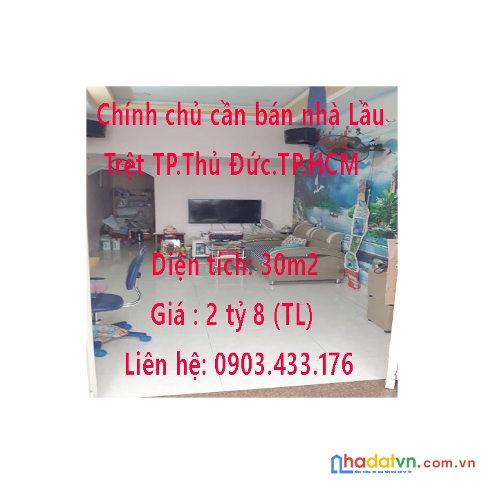 Chính chủ cần bán nhà lầu trệt tp.thủ đức