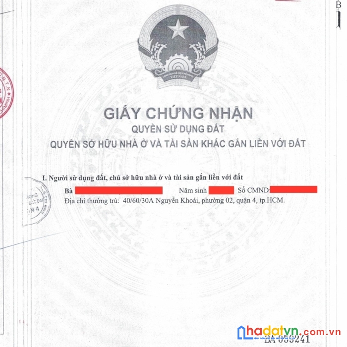 Chủ cần bán nhà quận 4, tp hồ chí minh liên hệ: 0938045728