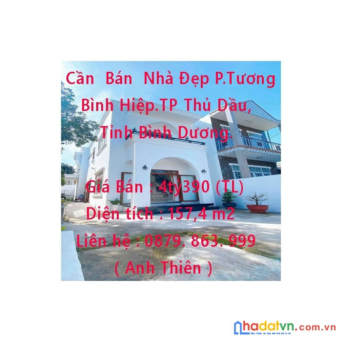 Cần bán nhà đẹp p.tương bình hiệp.tp thủ dầu,tỉnh bình dương.