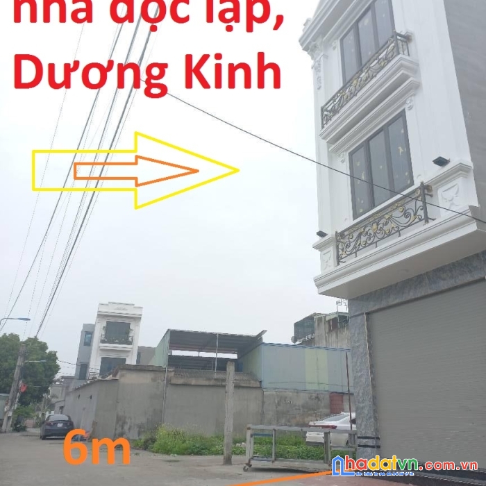 Nhà 3 tầng độc lập mặt ngõ 6m  dương kinh ,  hưng đạo. 1,x tỷ