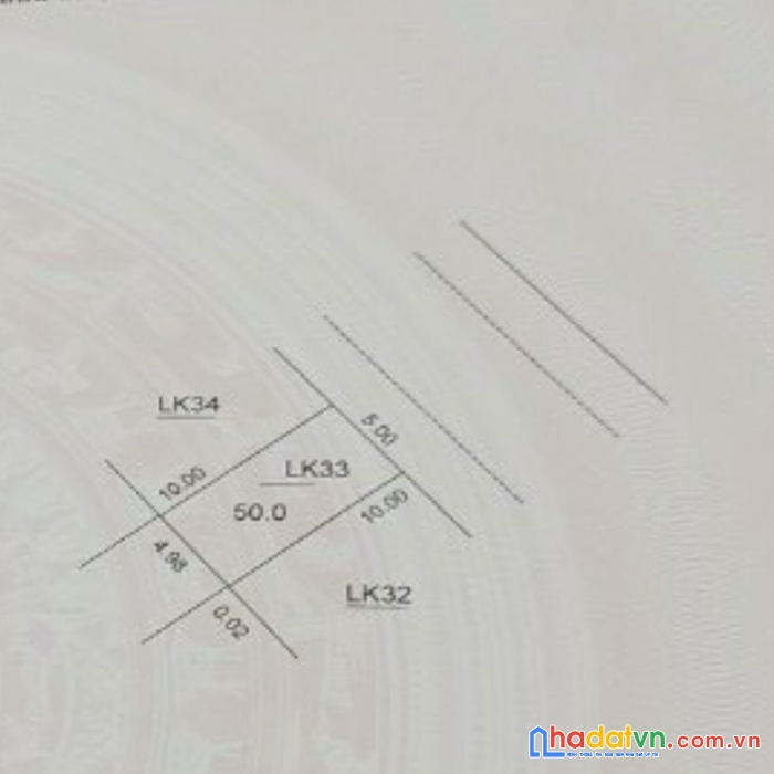 Cc bán lô lk33 dãy ưu tiên - đường lê trọng tấn - dương nội hà đông, 50m2, mt 5m, đông bắc, 6.2
