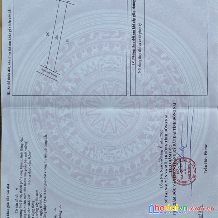 Chính chủ cần bán đất tại khu phố 1, phường phú bình, tp long khánh, tỉnh đồng nai