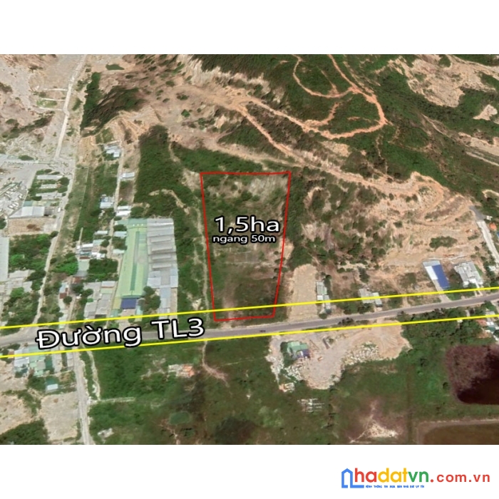 Bán đất mặt tiền đường tl3 nha trang 1,5ha ngang 50