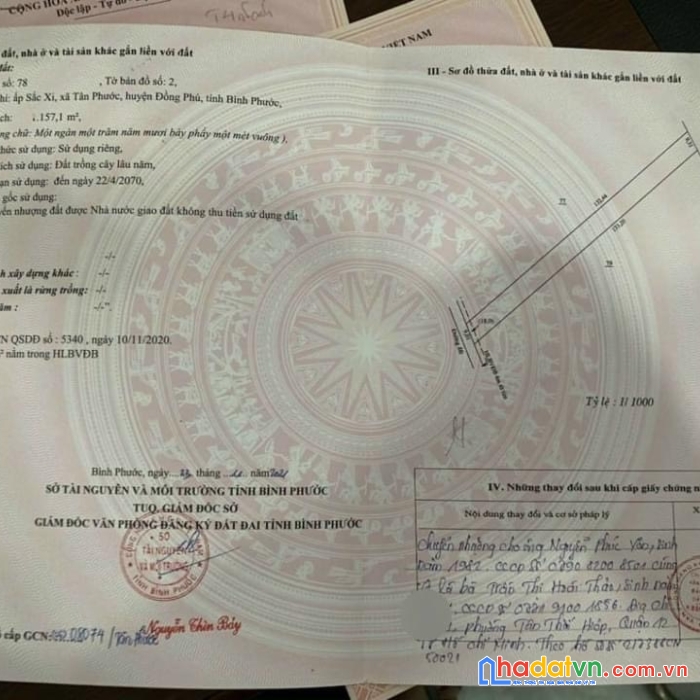 Chính chủ cần bán cắt lỗ lô đất mặt tiền nhựa 18m ngay đồng phú - bình phước