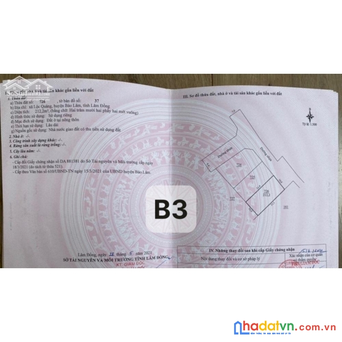 Chính chủ cần bán nhanh lô đất vị trí đẹp gần hồ cánh bướm ngay trung tâm bảo lâm - lâm đồng