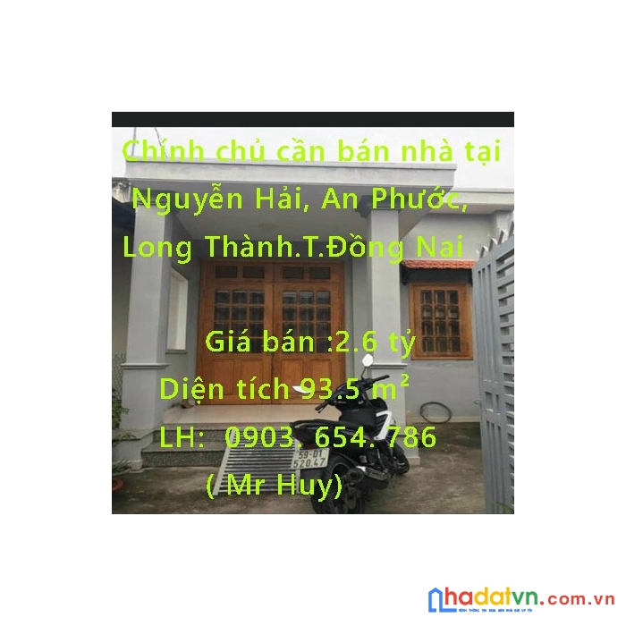 Bán nhà sổ hồng riêng chính chủ tại ấp 3, an phước, long thành, đồng nai
