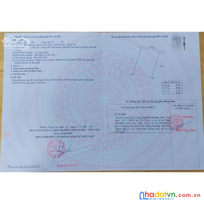 Chính chủ cần bán gấp lô đất ngay sau kdc bình ba xã bình ba - châu đức - bà rịa vũng tàu